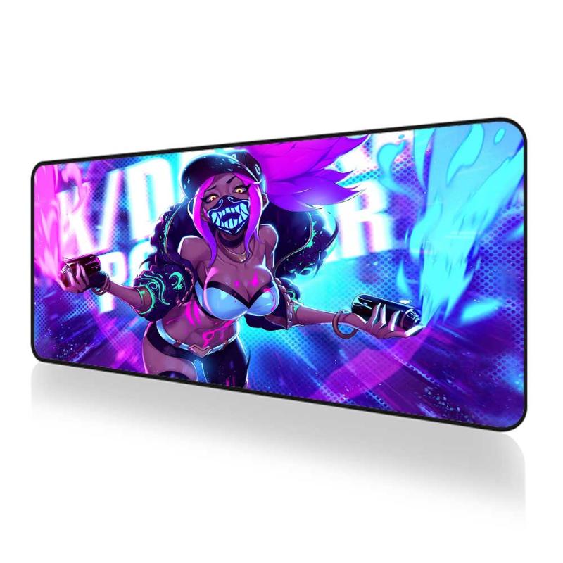 

Mouse Pads & Wrist Rests League Of Legends Kda Akali Mousepad Gamer Girl Anime Pad Pink Rubber Mat Office Xxl Carpet Deskmat 900x400