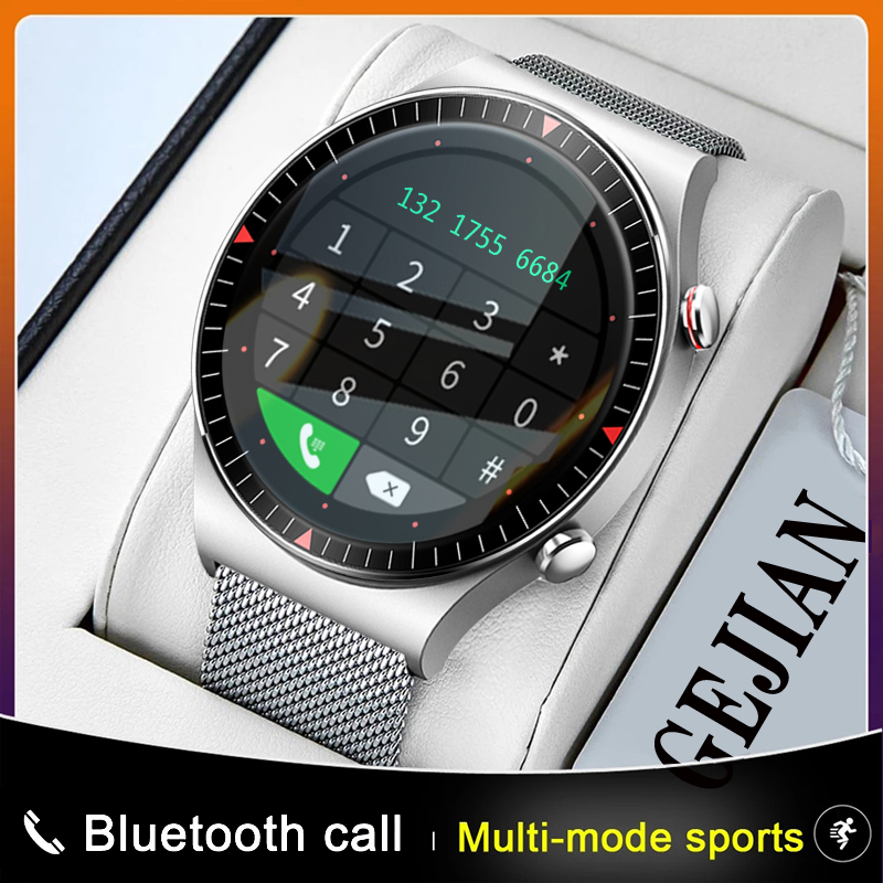 

GEJIAN New Bluetooth Call Smart Watch Men Women Music Player smartwatch For Xiaomi Huawei Phone Recording Sports Fitness Trackerg, Black