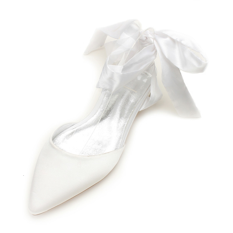 

Sandals Comfort Flat Satin Women Shoes Pointed Toe Ribbon Tie Prom Evening Formal Wedding Bridal Party Dress Flats 2CQP, Black