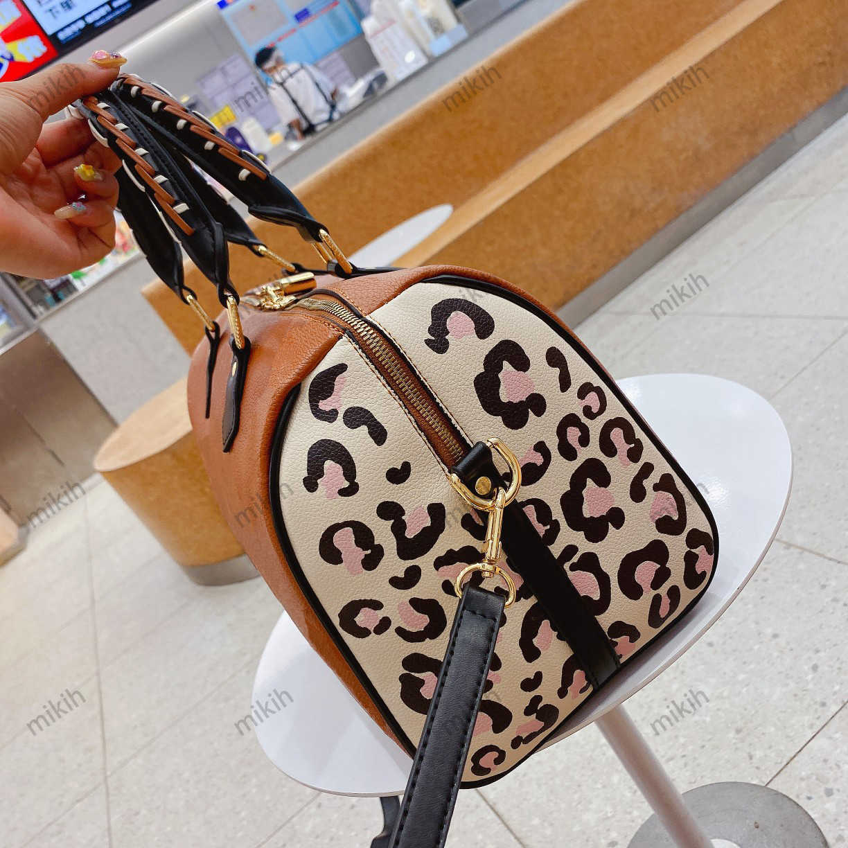 leopard print designer purse