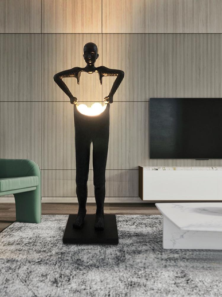 

Floor Lamps Humanoid Art Lamp El Lobby Exhibition Hall Creative Large Human Body Atmosphere Sculpture