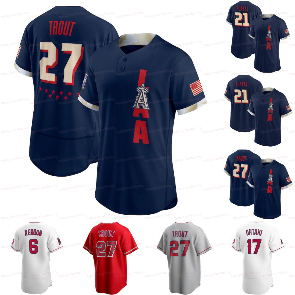 

Los Angeles Shohei Ohtani 2021 All-Star Game Angels Jersey Kurt Suzuki Drew Butera Jose Rojas Juan Lagares Justin Upton Mike Trout Steve Cishek Junior Guerra Canning, Coolbase men red