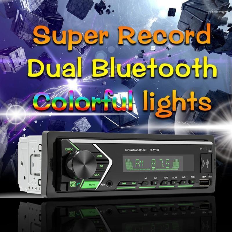 

Car Audio 12V Bluetooth Stereo MP3 Player Single Din Hands-Free Calling USB/Aux-in/FM Radio Receiver With Colorful Lights1