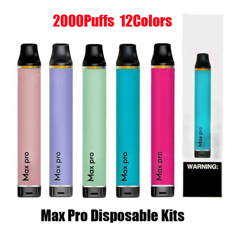 

MAX Pro Disposable Pod Device Kit E-cigarette 600mAh Battery 5ml Cartridge 1000 2000 Puffs Vape Prefilled Stick Pen VS Air Bar Lux Bang Plus Flex XXL Kits