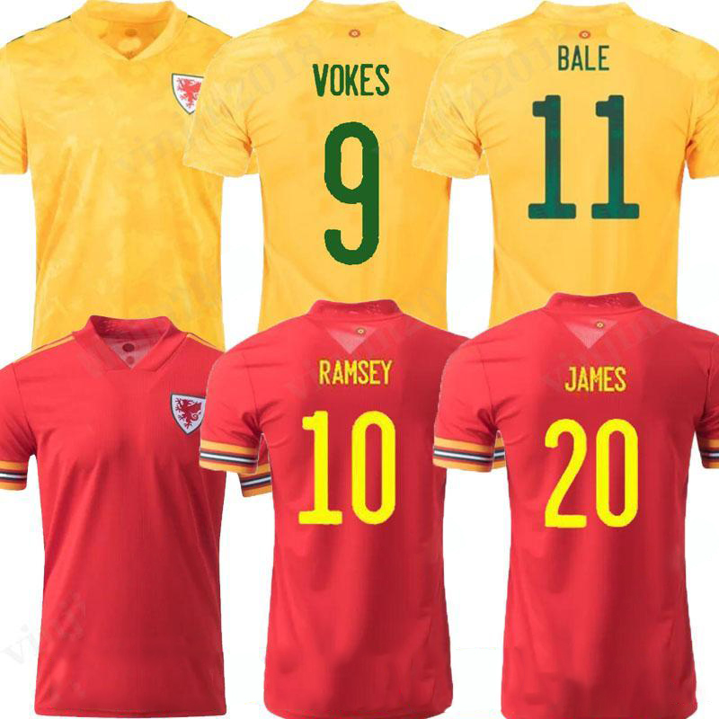

2021 2022 wales soccer jerseys BALE JAMES HOME away Player version RAMSEY Men kids maillot de football shirts 21 22 ALLEN wilson VOKES Rober, Away +patch1