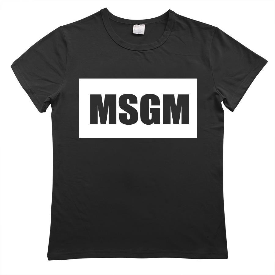 

fashion men msgm summer womens letters print v neck funny tee white cotton o short sleeve