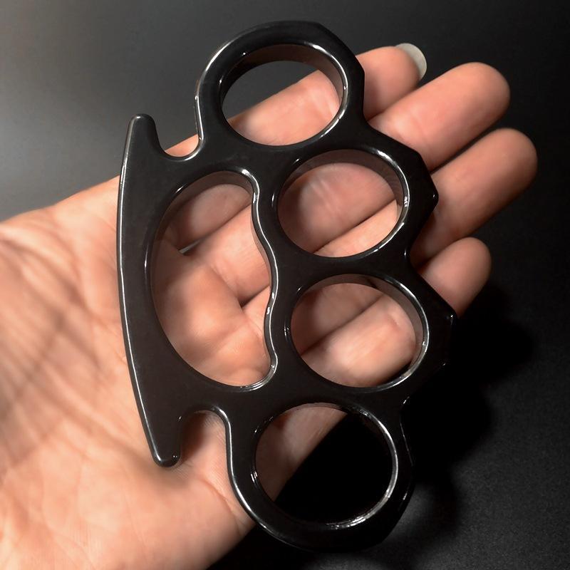 

Silver New Hot Black Gold Thin Steel Brass Knuckle Dusters Self Defense Personal Security Women's and Men's Selfdefense Pendant