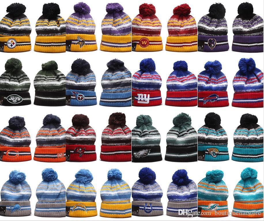

Hot winter Fashion Casual Beanie CuffedHot Winter Fashion Casual Beanie Cuffed Knitted Hats Football 32team Sports Hip Hop Teams beanies Sku