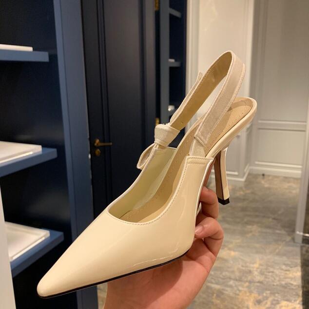 

Dress Shoes 2022 Summer New Women's Shoes D Letter High Heel Sandals Women Embroidered Bow High Heels Women,high 6.5cm,9.5cm,size -42, Colour9