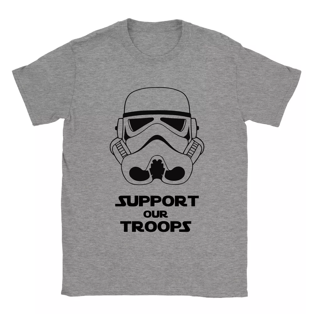 

Support Our Troops Mens T-Shirt - Storm Trooper Cool Gift Stars Present Wars, White;black