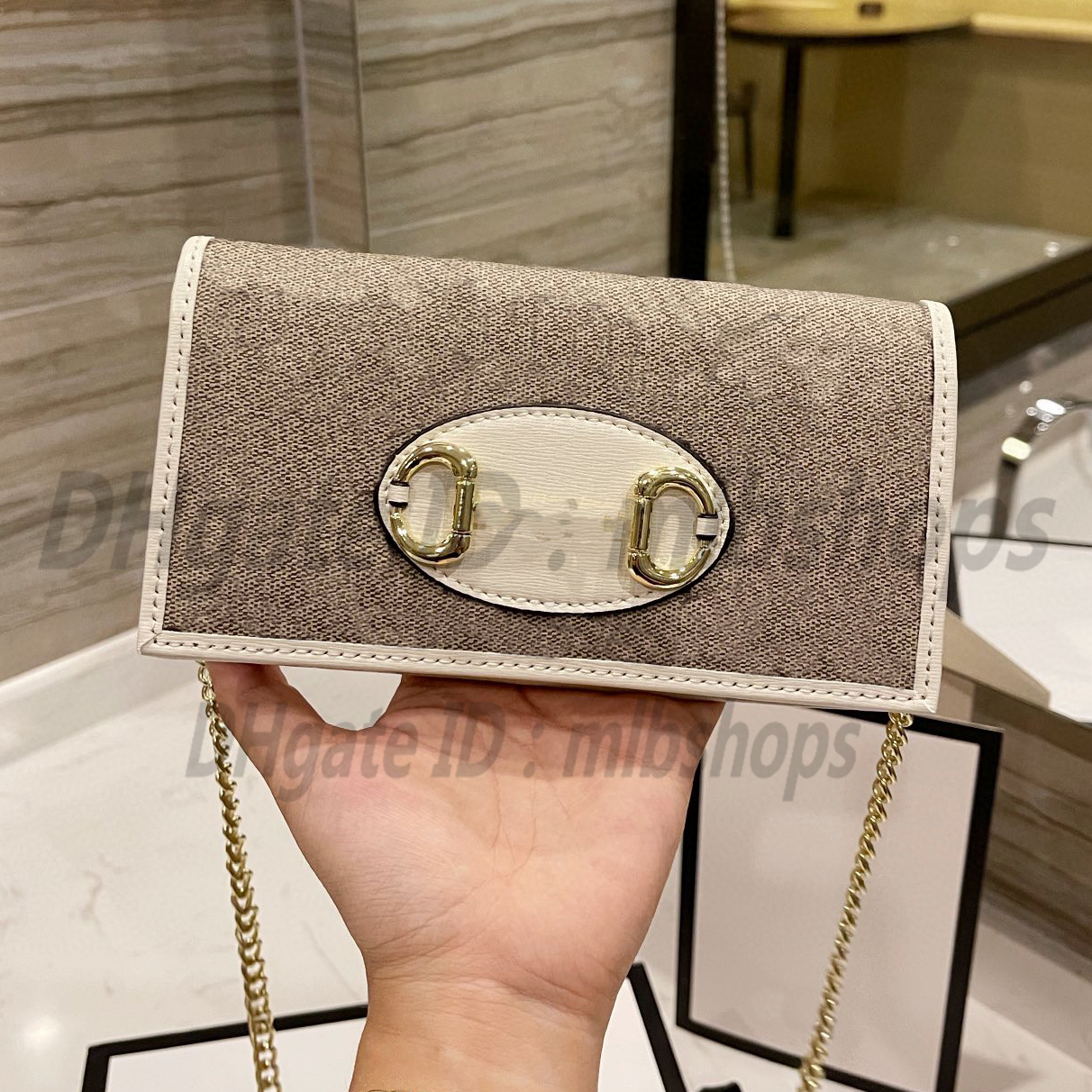 

Shoulder Bags Handbags Luxurys Designer G Retro 1955 Horsebit High Quality Fashion Women Tote Clutch Closure chain bag leather purse Handbag 2021 lady wallets, No bags
