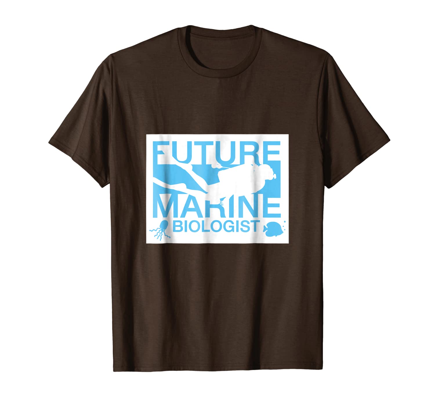 

future marine biologist t shirt funny ocean life scientist, White;black