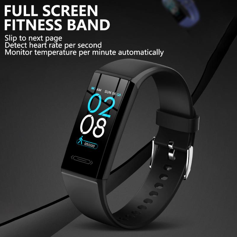 

Smart Wristbands V100S Watch Bracelet Body Thermometer Blood Pressure Fitness Waterproof Sport Band Watches For Men Women