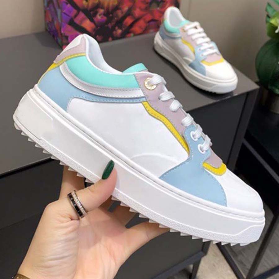 

Luxury Brand Sneakers Shoes Designer Sneaker Floral Brocade Genuine Leather Women Shoe dqbag 194-02, #8