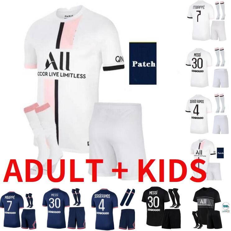 

Paris messi SERGIO RAMOS soccer jerseys adult Kids 21 22 Maillots de football shirts 2021 2022 MBAPPE ICARDI men kit sets enfants maillot foot shorts sock