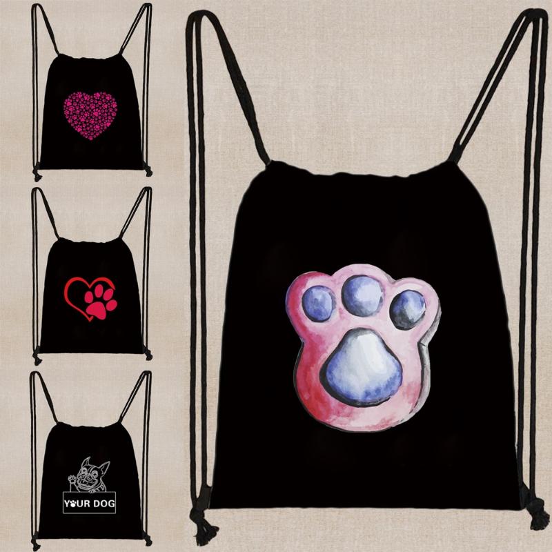 

Backpack Daily Use Cloth Bag Drawstring Double Shoulder Backpacks Pocket Portable Casual Women And Men Travel Multifunction, Black