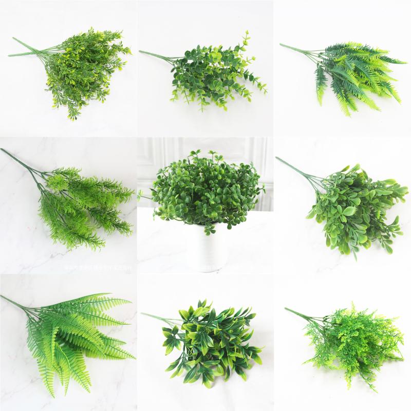 

Decorative Flowers & Wreaths Artificial Shrubs Creative Plant Ferns Simulation Plastic Flower Fern Wall Material Accessories, 39 cm long