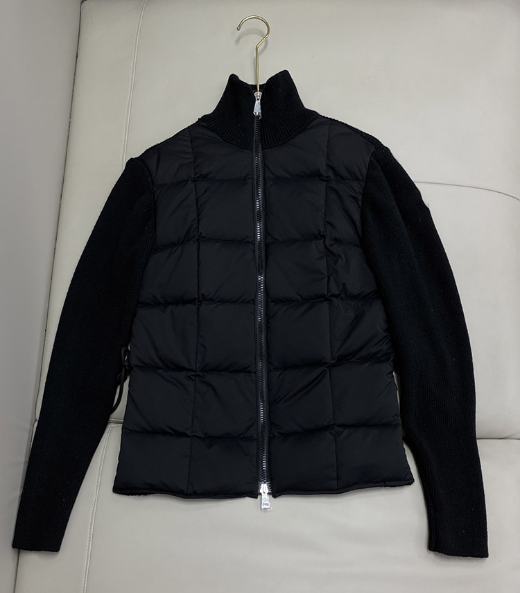 

Early autumn new product Hooded zipper wool knit stitching down jacket,xqnm724 3041, Postage