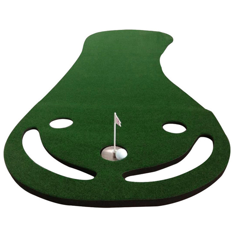 

Customized mini golf extra long rubber kidney putting synthetic grass mat carpet pattern green indoor outdoor