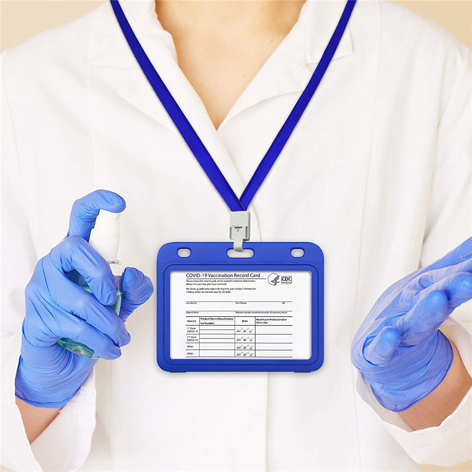 

2021 Badge Holders CDC Card Protector 4 X 3 Inches Immunization Record Cards Holder Clear Vinyl Plastic Sleeve 3 X 4 with Waterproof