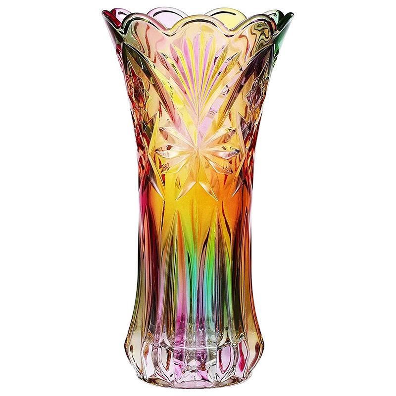 

Flower Vase Crystal Glass Rainbow Decorative Plant Container Pot Xmas Fall Christmas Dinner Table Decor Vases