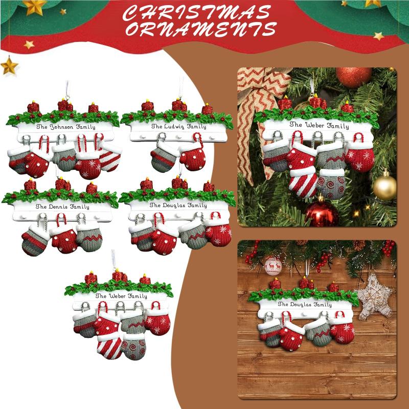 

Christmas Decorations Glove Pendant Xmas Tree Bauble Decoration Ornament Mittens Family 2021 Holiday Decor Adornos De Navidad #W3