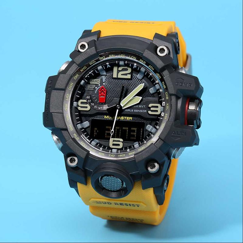 Wristwatches GWG Sportleisure Men's Watch Quartz 1000 ,LED Digital Waterproof Women's Watch, Lift The Light All Functions Can Be Operat-image-699442819
