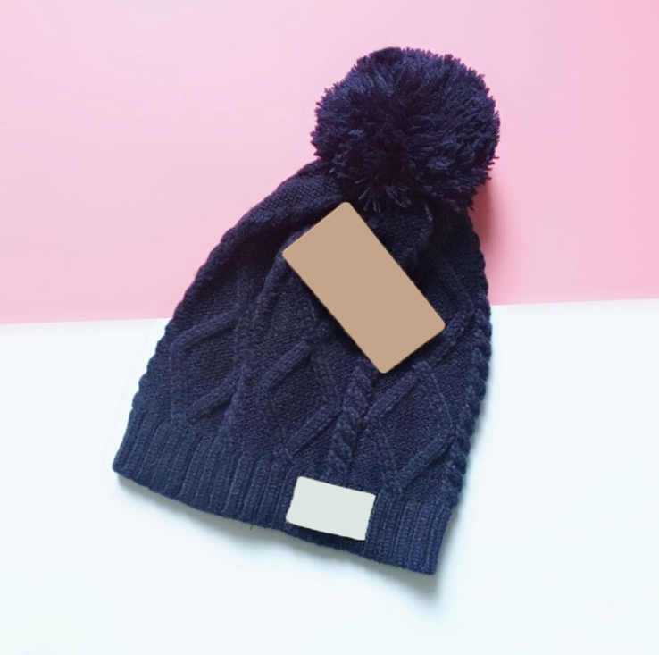 

5 Color Beanie/Skull Caps Winter Brand Female Fur Pom Poms Hat For Women Girl 's Knitted Beanies Cap Thick Skullies Wholesale