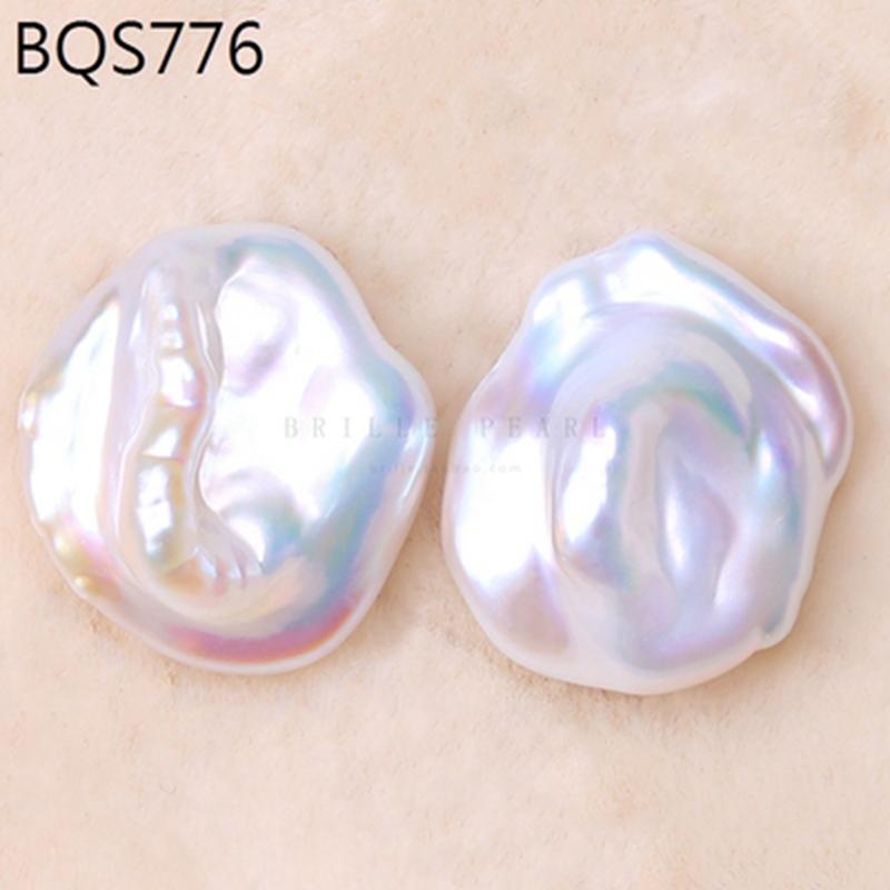 

Other BaroqueOnly Natural Specular Freshwater Baroque Shaped Pearl White Pair Naked Bead Petal DIY BQS