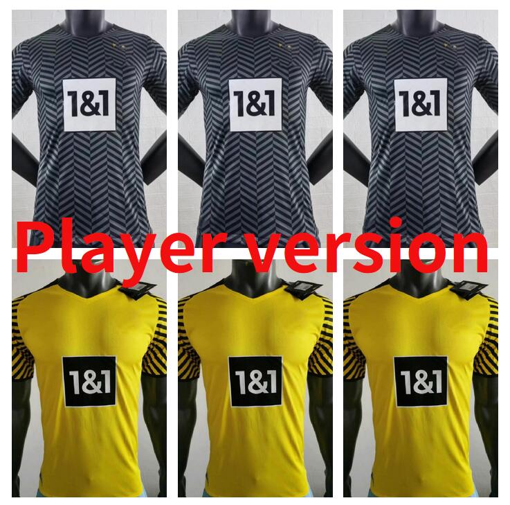 

player version dortmund soccer jersey 21 22 fourth 4th 2021 2022 football shirt 1990s HAALAND REUS NEONGELB SANCHO HUMMELS men kit maillot de foot
