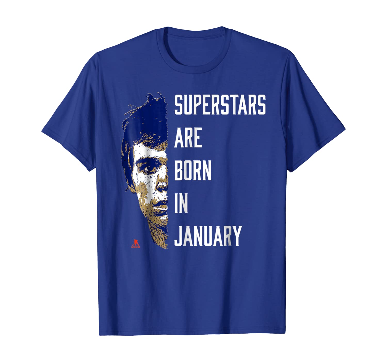 

connor mcdavid superstars are born in january t-shirt, White;black