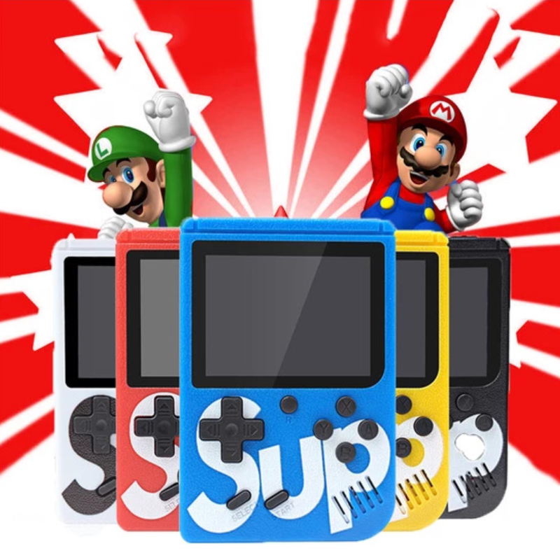 

Eonpin Sup Portable Video Game Console 3 ''400 Games Mini Arcade Gameboy 2 Players Red Game Box Plus Controller Head ball Joystick