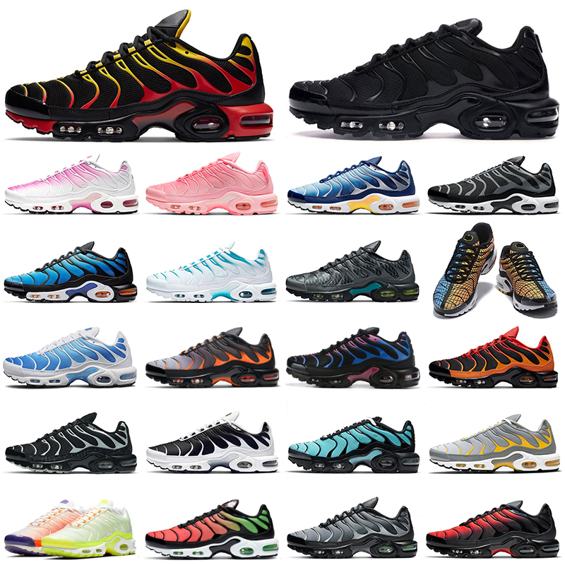 

Great Seller tn plus running shoes men women Hyper Blue Grey Orange Greedy tns womens mens trainers outdoor sports sneakers Breathable, 36-40 the breath of spring