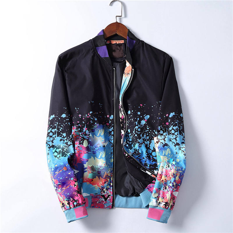 

NEW Jackets Printed Mens Plus Size Brand Hoodie Jackets Size M-3XL, Black;brown