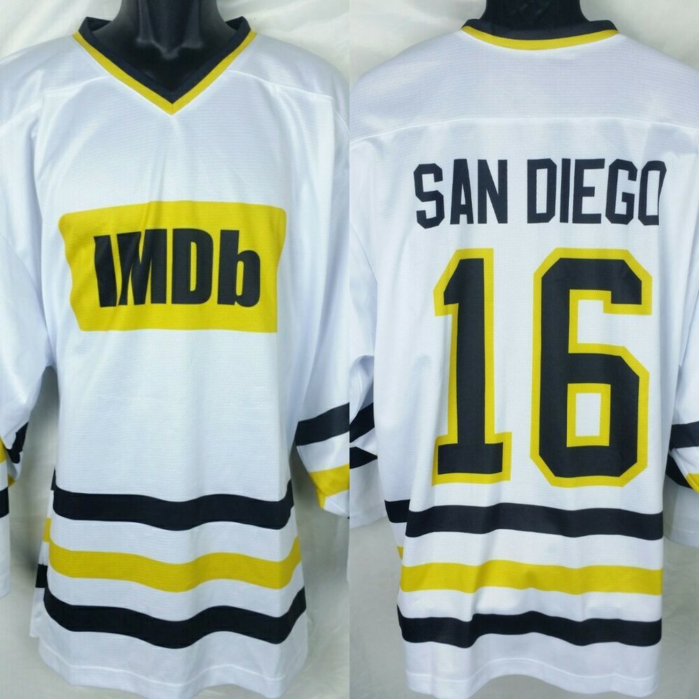 

San Diego Comic Con Kevin Smith Silent Bob Clerks Movie Promo IMDB Jersey Stitch customize any name number hockey jersey XS-6XL, Black