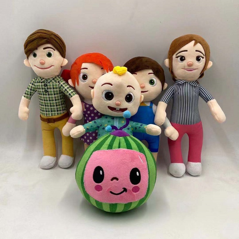 

15-33cm Cocomelon Plush Toys Soft favor Cartoon Family Jj Sister Brother Mom And Dad Toy Dall Kids Chritmas Gifts