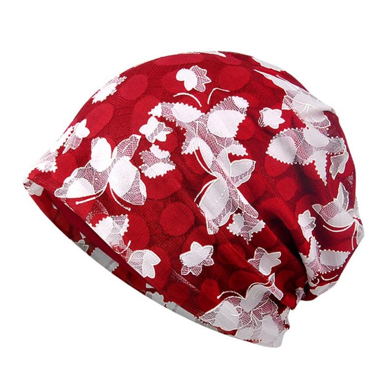 

Camping Printed Flower Climbing Hat Mountaineering Floral Beanies Hats For Women Female Caps Outdoor, Black;white