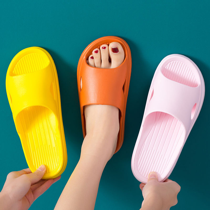 

luxury slippers slippers household indoor cool slipper's summer soft bottom lovers bathroom men's home bath night market, Black