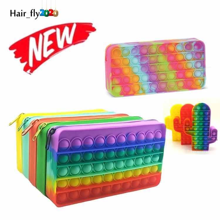 

DHL Fast Party favor 20cm Fidget Toys wallet portable decompression Push It Bubble Sensory Autism Special Needs Stress Reliever Squeeze Toy for Kids Family HY30