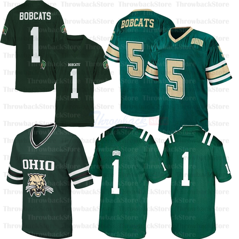 

Custom Ohio Bobcats College Football Jersey 12 Nathan Rourke 6 Isiah Cox 5 Shane Hooks, White ii