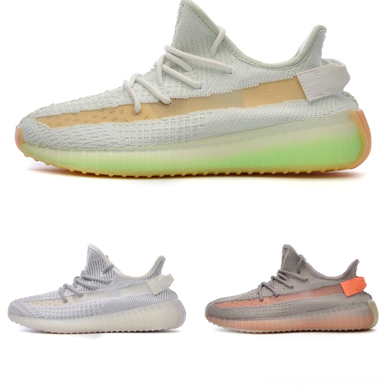 KanyeWest Trainers Desinger Static Shoes 350 Woman Men Zebra Green Black Bred boost White Sesame Running Cream 350 black Reflective-image-699344220