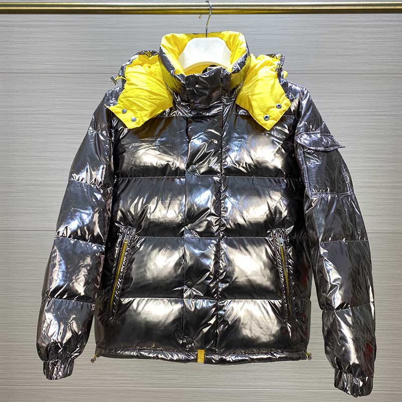 

France Designer Winter Short Down Zipper Wear On Both Sides Mens Parkas Leather Jacket Retro Essentials Hoodie Coats Women's Fur Outerwear Cashmere Sweater Plus Size, Silver