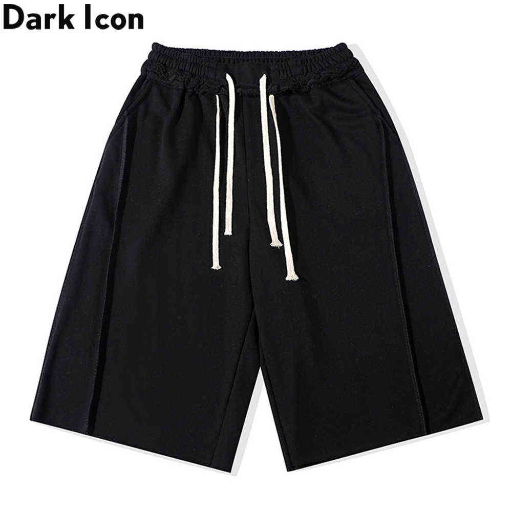 

Unlock Hemline High Street Men's Shorts Terry Material Cotton Shorts for Man 210603, Black