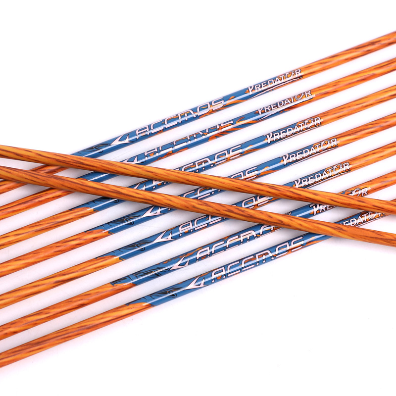 

12pc Hot Wood Skin Pure Carbon Arrow Shaft Spine 600 700 800 ID 4.2 mm Archery for Recurve Bow Hunting Shooting