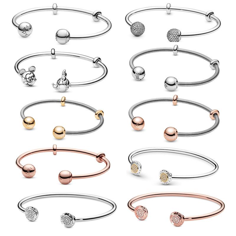 

Bangle Factory 925 Sterling Silver Bracelet For Pa Ndora Women Jewelry