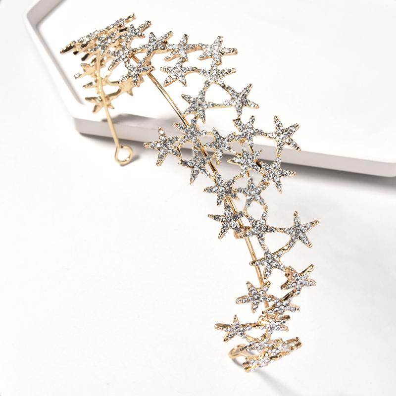 

Hair Clips & Barrettes Star Rhinestone Hoop With Semi-Circular Design Adjustable Elegant Lightweight Long Lasting For Wedding Birthday EA, Golden;silver