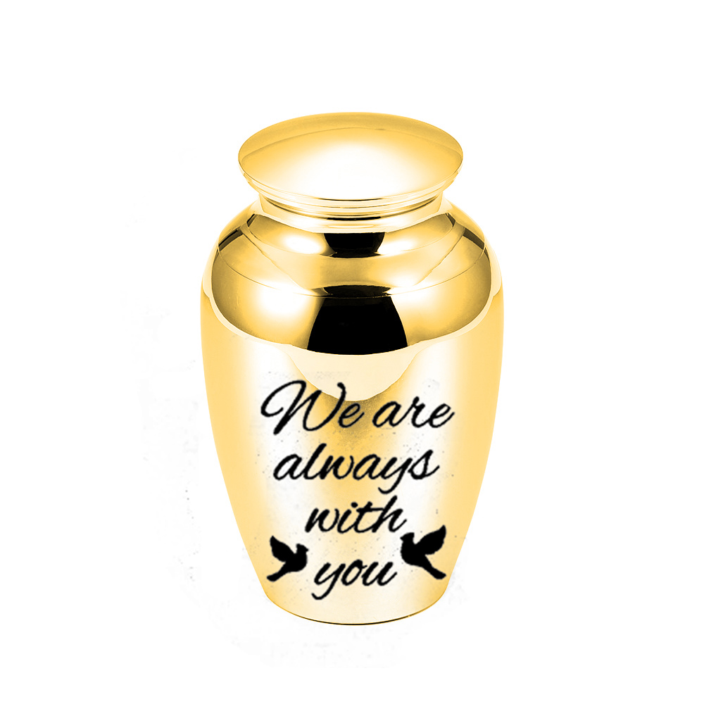 

Cremation Urn Aluminum Alloy Cremation Jar Pendant To Commemorate The Deceased Relatives/Pets Velvet Bag With Gift