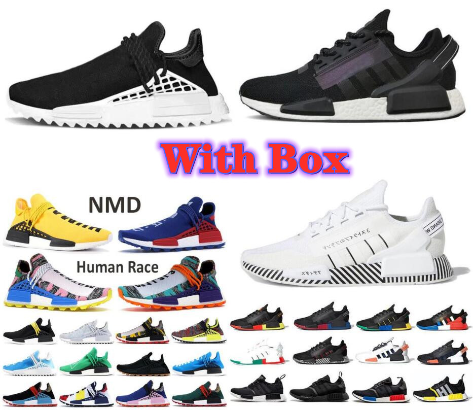 

NMD Pharrell Williams Solar Pack Mother BBC Black Yellow Mens Womens Human Race Running Shoes Pale Nude Nerd Cream Sneakers With Box, 45