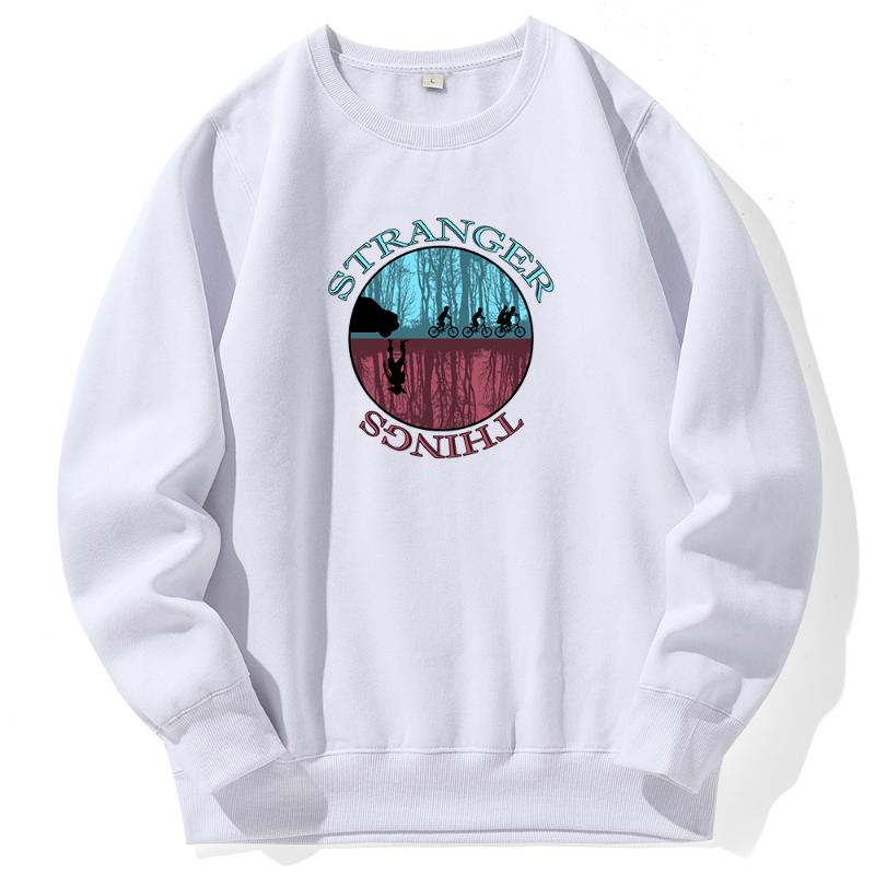 

Men's Hoodies & Sweatshirts 2021 Strange Things Horror Cartoon Print Hooded Thick Comfortable Tracksuits Warm Casual Male Oversized Soft Men, Black