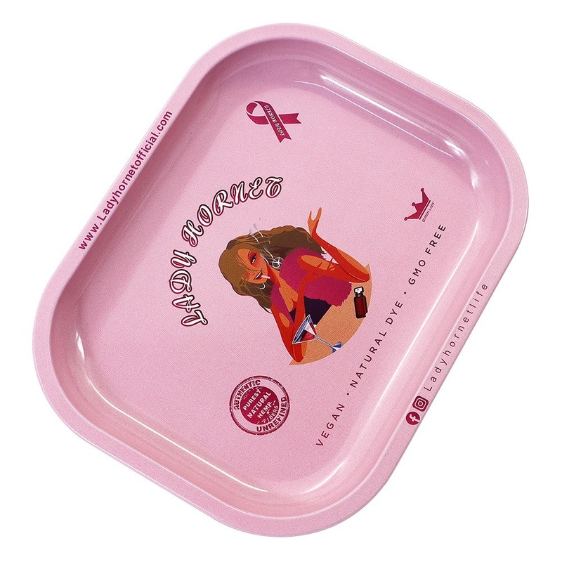 Pink girl print RAW Cartoon Rolling metal Smoking Tray Hand Roller Smokings Accessories Tobacco Grinder Tools 180*140 Cigarette Trays-image-748510349